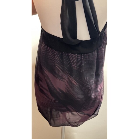 Vanity Junior Girls L Black Purple 100% Polyester Sleeveless Baby Doll Top Y2K - Picture 3 of 7